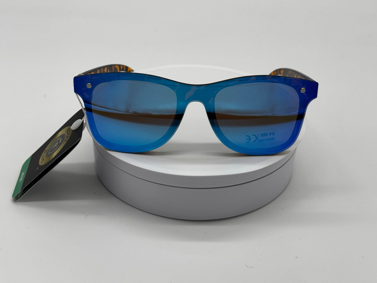 Royal Rayz Mirror Flat-Top Sunglasses – Tortoiseshell, Blue Mirror Lens