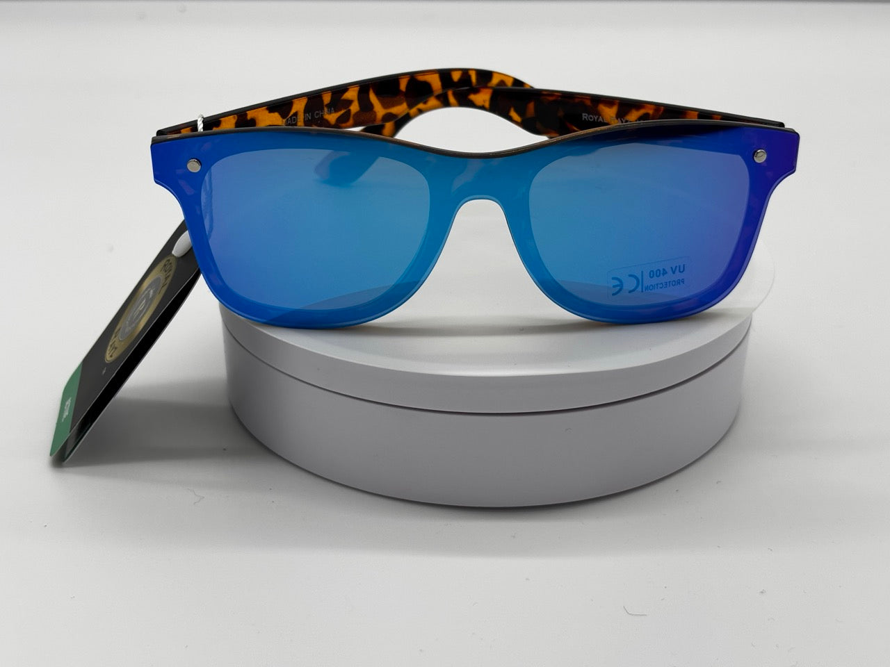 Royal Rayz Mirror Flat-Top Sunglasses – Tortoiseshell, Blue Mirror Lens