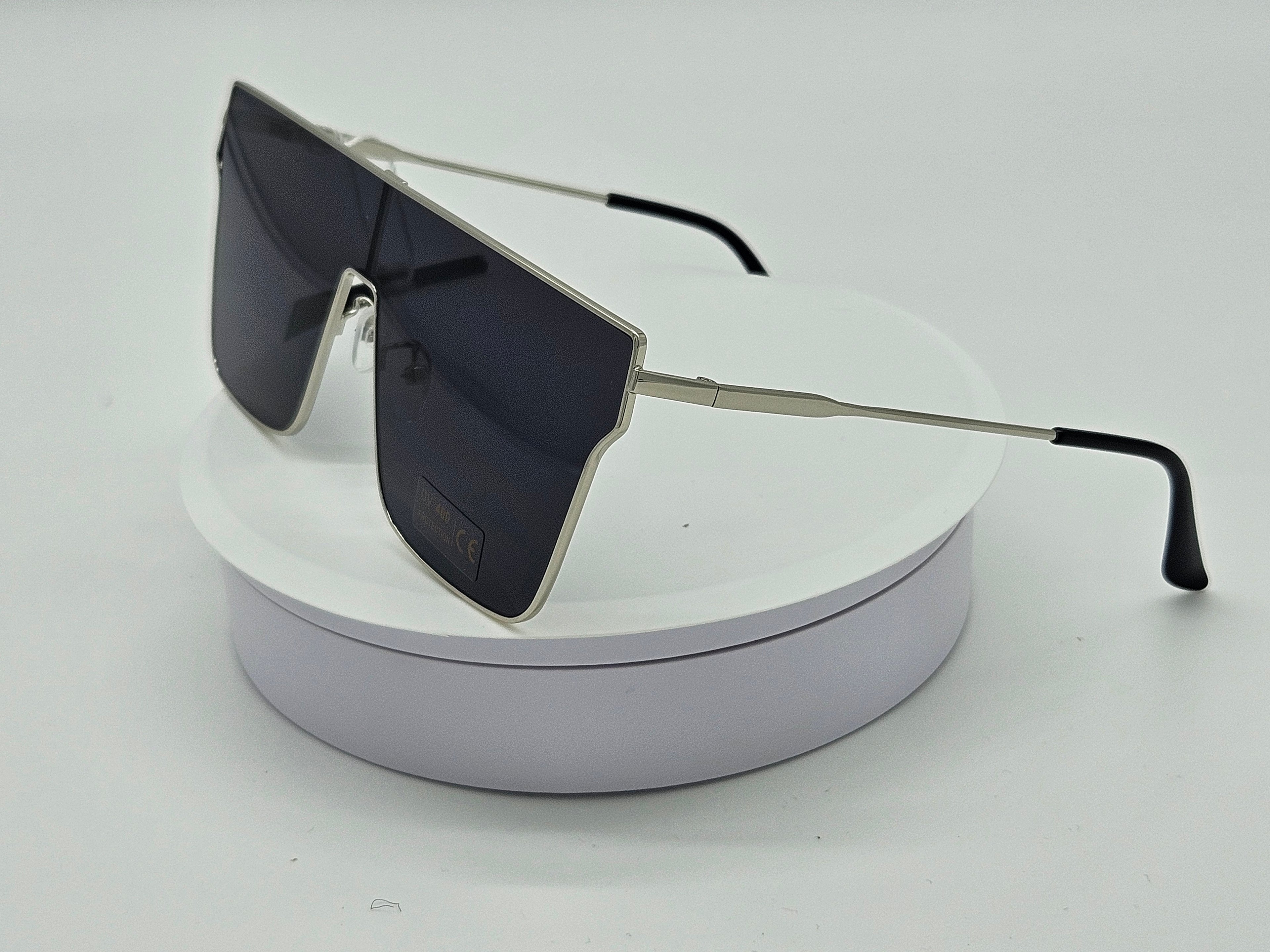 Royal Rayz Shield Sunglasses – Silver, Smoke Lens