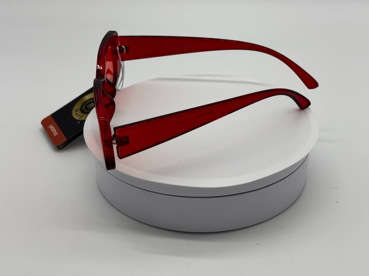 Royal Rayz Ruby Rectangle Sunglasses – Red, Red Lens