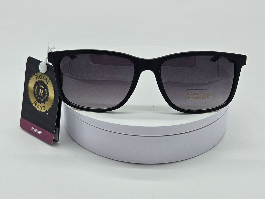 Royal Rayz Angular Wayfarer Sunglasses – Black, Grey Gradient Lens