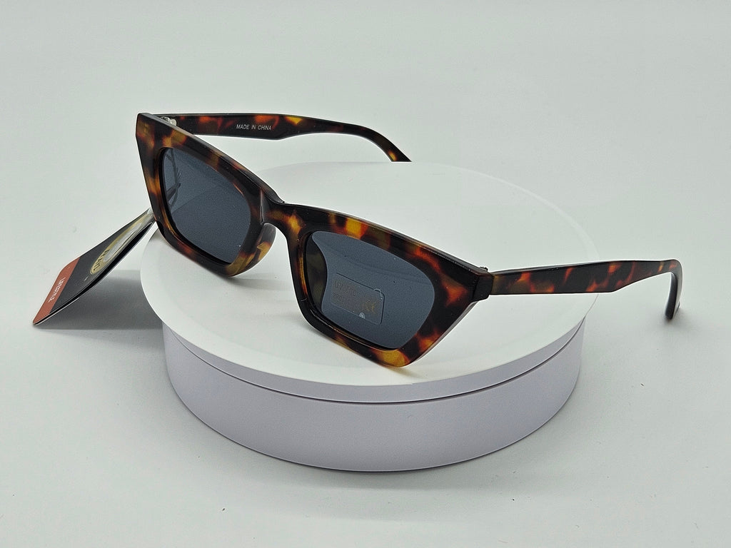 Royal Rayz Sharp Cat-Eye Sunglasses – Tortoiseshell, Grey Lens