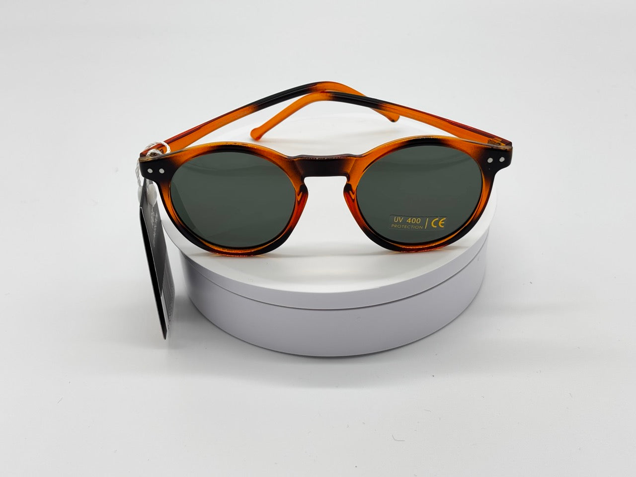 Royal Rayz Honey Round Sunglasses – Honey Tortoiseshell, Green Lens