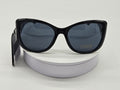 Royal Rayz Gold-Accent Cat-Eye Sunglasses – Black, Grey Lens