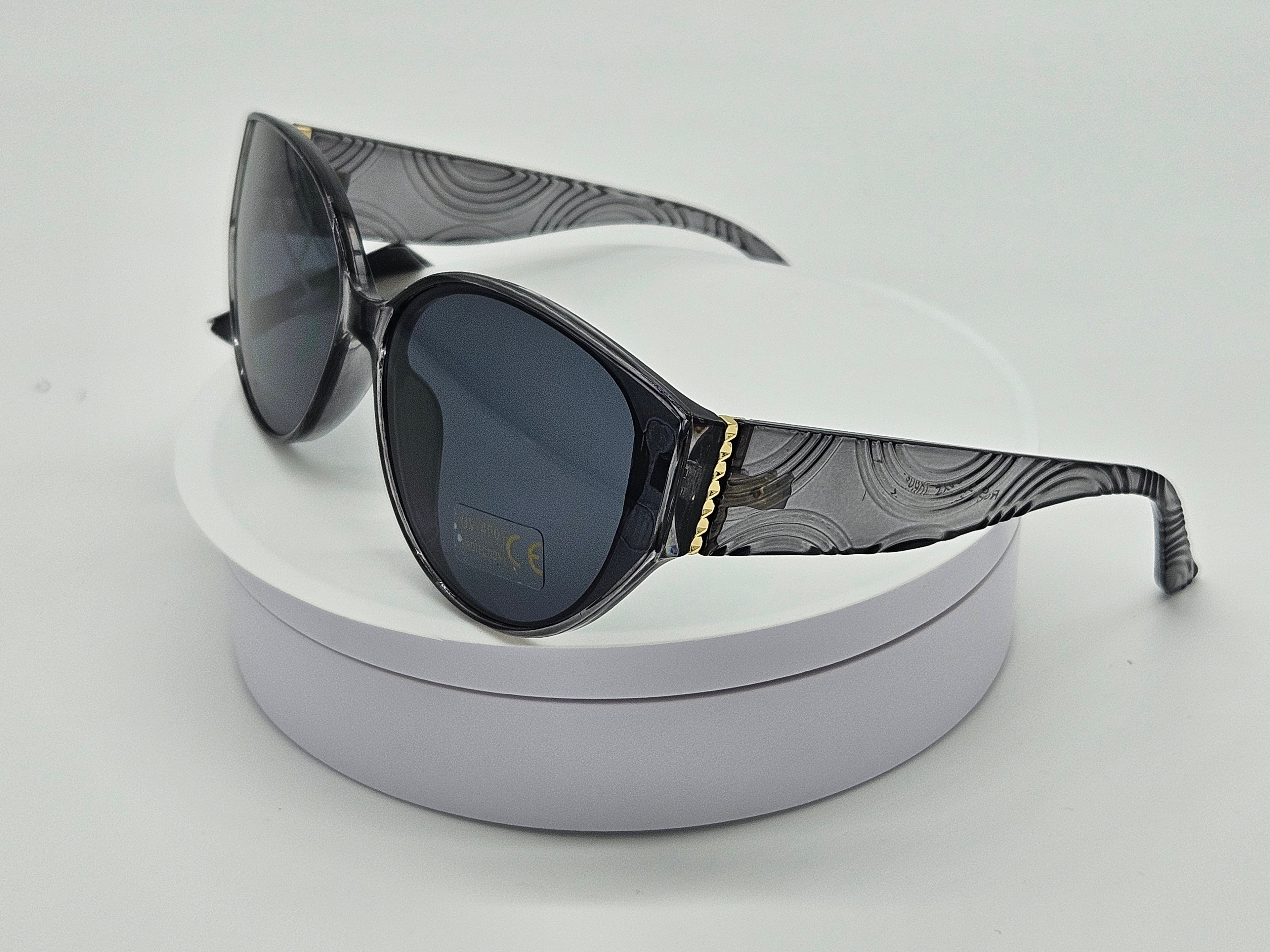 Royal Rayz Swirl Cat-Eye Sunglasses – Smoke Grey, Grey Lens