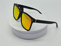 Royal Rayz Sunset Mirror Wayfarer Sunglasses – Black, Orange-Gold Mirror Lens
