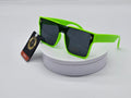 Royal Rayz Neon Flat-Top Sunglasses – Neon Green, Grey Lens
