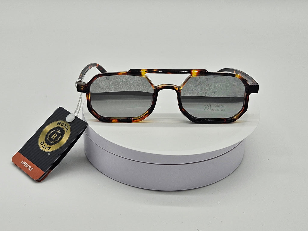 Royal Rayz Tortoise Aviator Sunglasses – Tortoiseshell, Smoke Gradient Lens