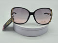 Royal Rayz Golden Edge Oversized Sunglasses – Black & Gold, Grey-Pink Gradient Lens
