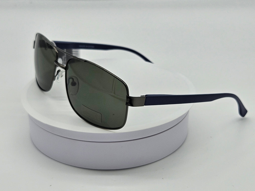 Royal Rayz Gunmetal Aviator Sunglasses – Gunmetal, Olive Green Lens