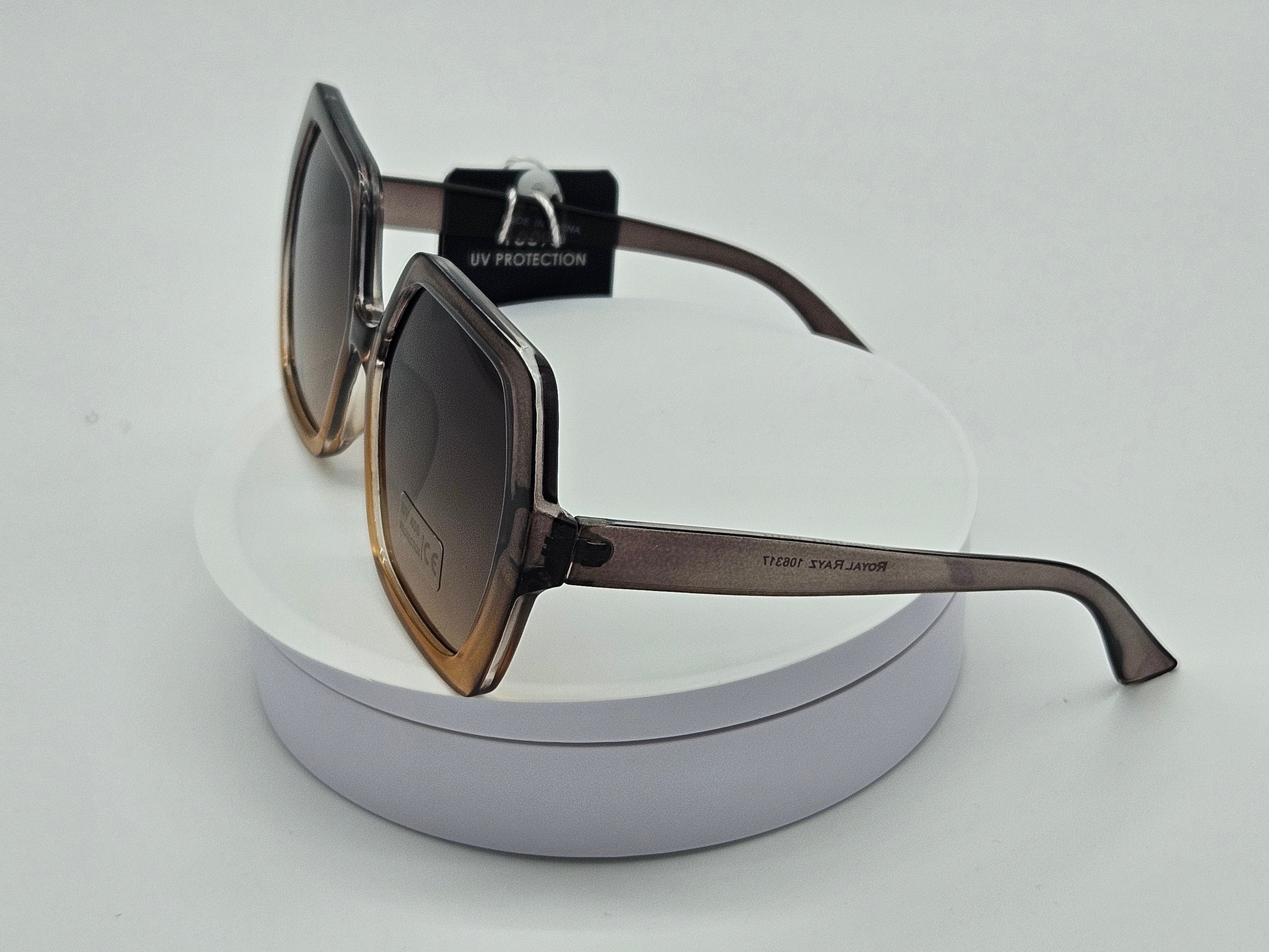 Royal Rayz Ombre Cat-Eye Sunglasses – Grey-Amber, Brown Gradient Lens