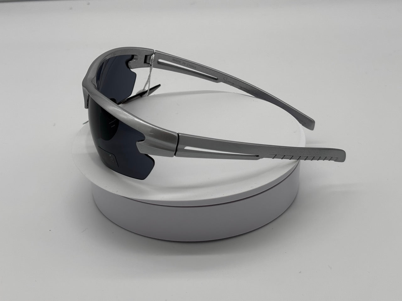 Royal Rayz Semi-Rimless Sport Sunglasses – Silver, Smoke Lens