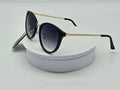 Royal Rayz Gold-Bridge Round Sunglasses – Black, Grey Gradient Lens
