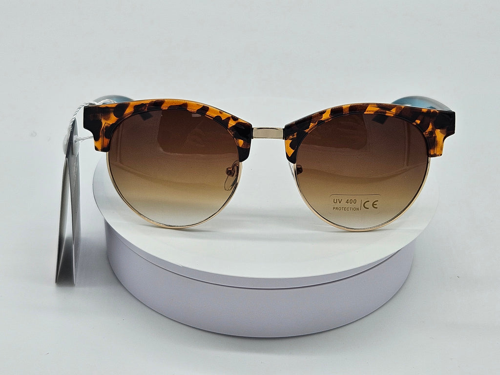 Teal-Arm Tortoise Round Clubmaster