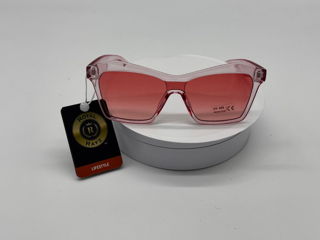 Blush Pink Shield Sunglasses
