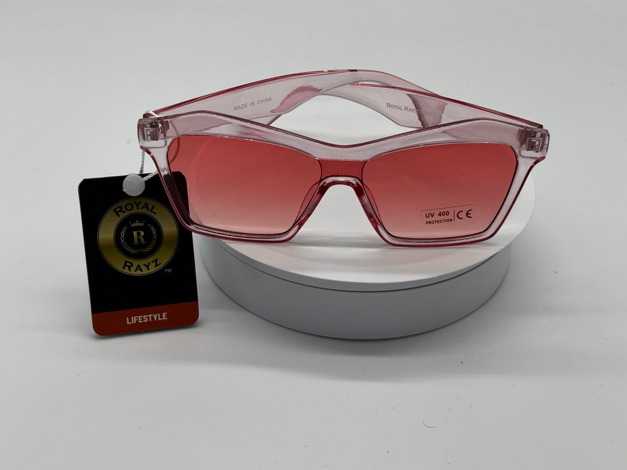 Blush Pink Shield Sunglasses