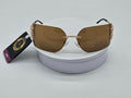 Rose-Gold Filigree Rimless Sunglasses