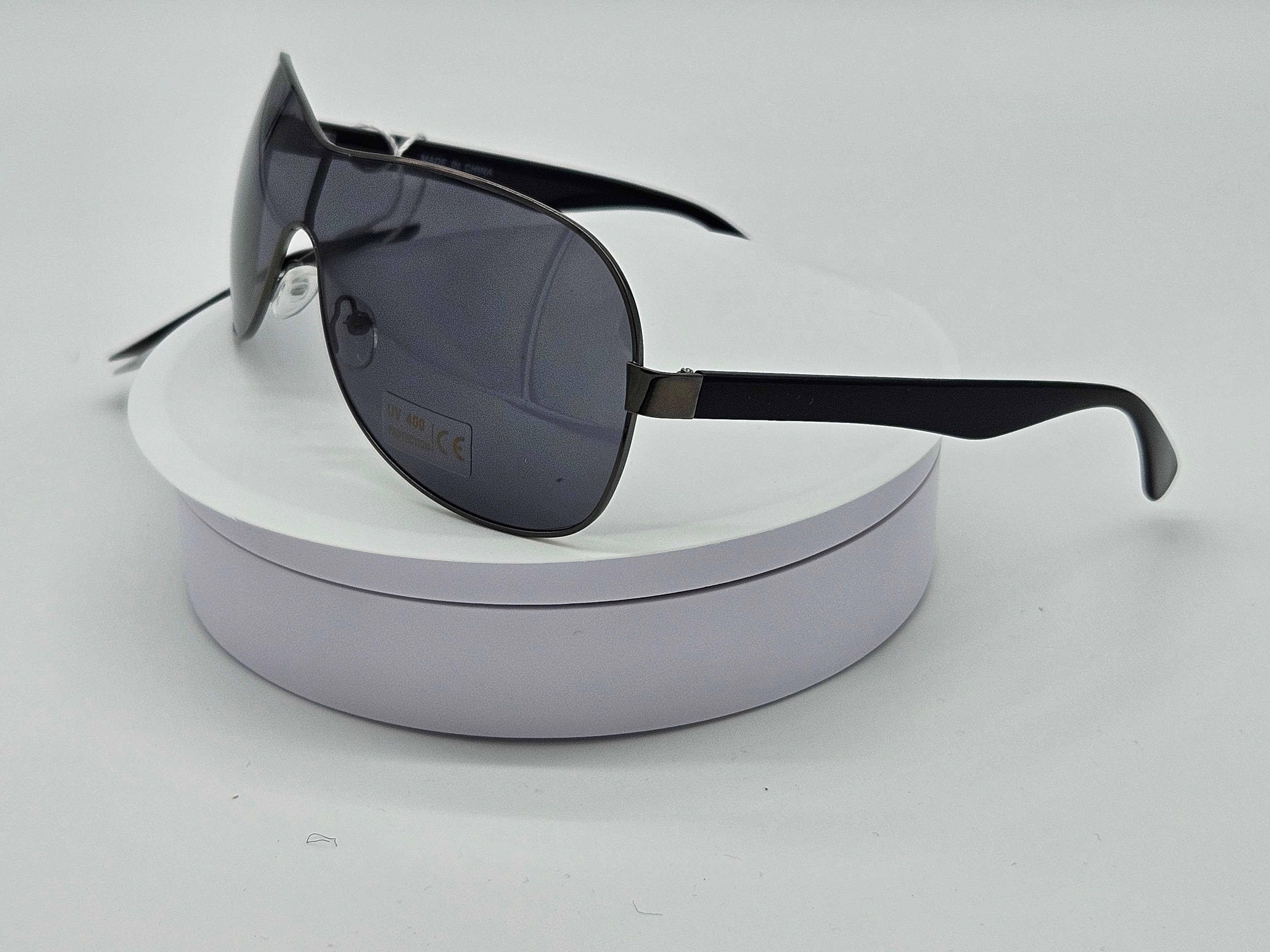 Gunmetal Shield Sunglasses