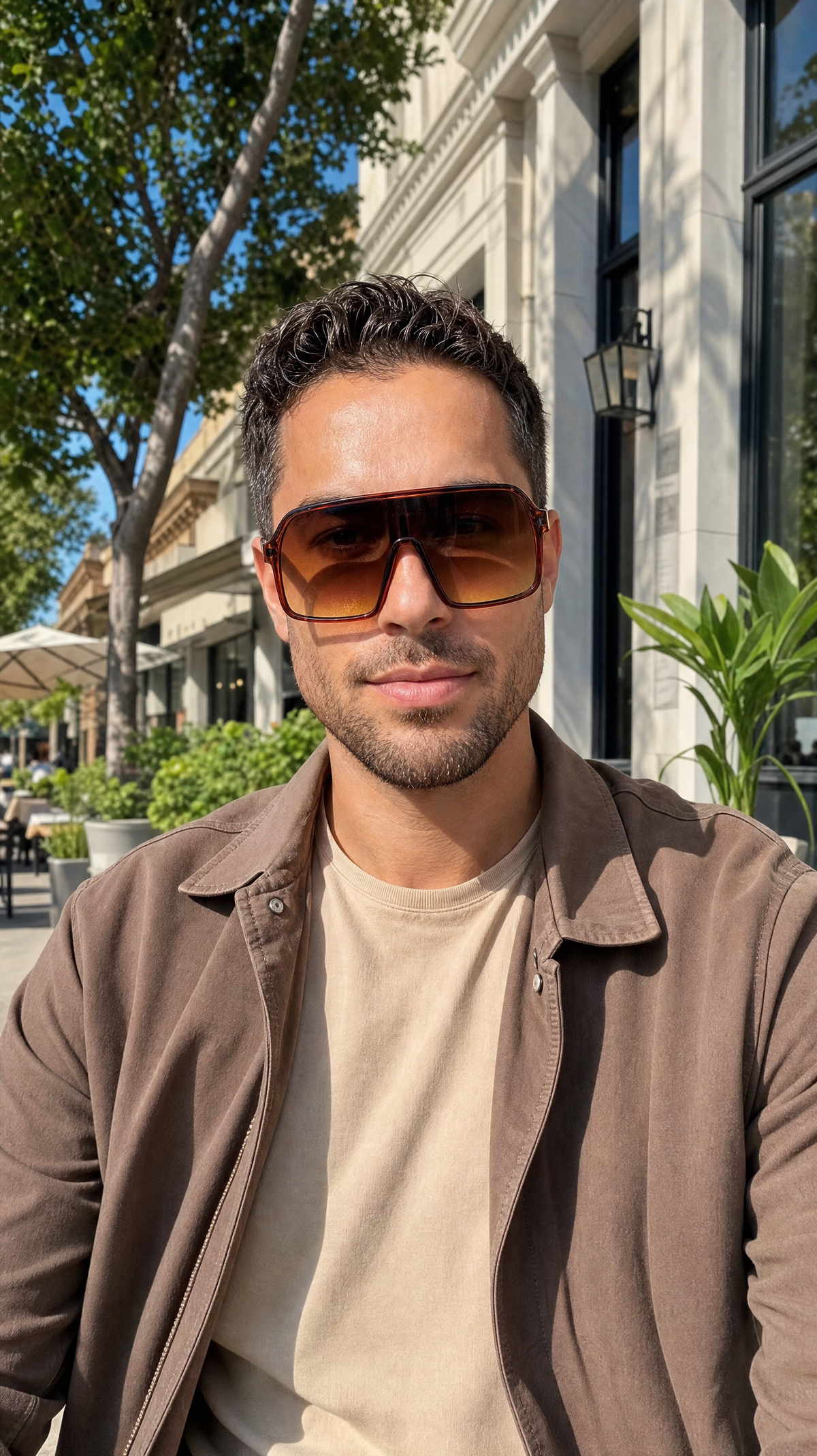 Royal Rayz Burgundy Shield Sunglasses – Burgundy, Amber Gradient Lens