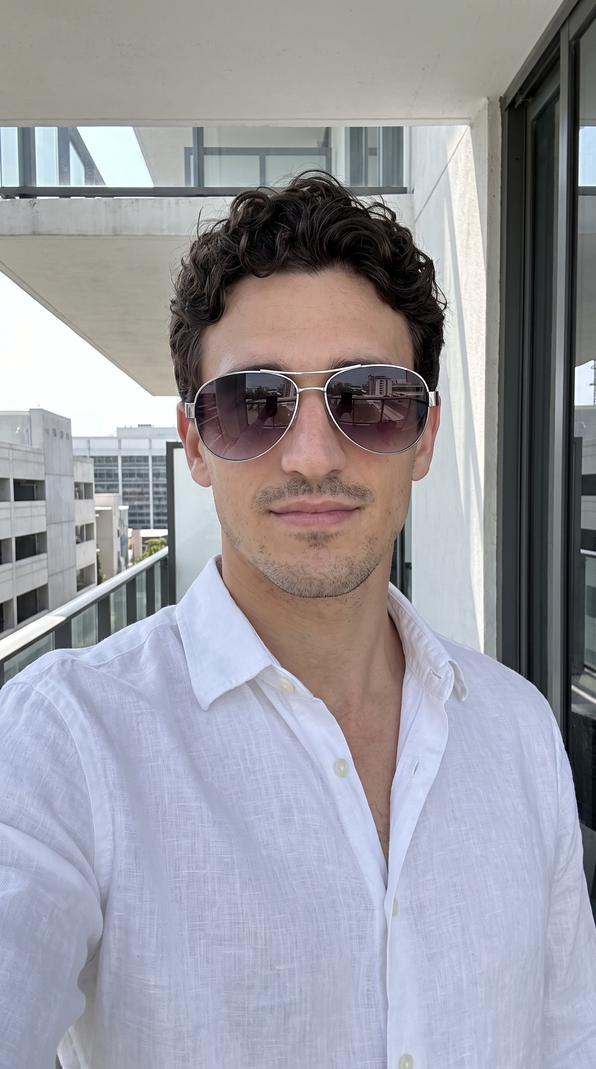 Silver Aviator Sunglasses with Burgundy Stripe Accent
