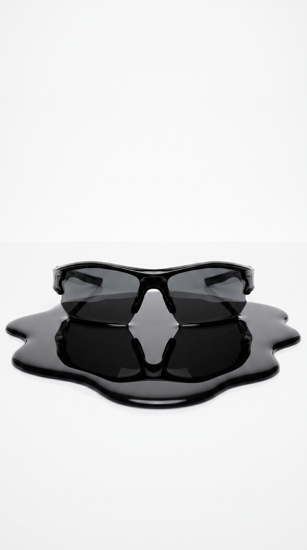 Royal Rayz Half-Rim Sport Sunglasses – Black, Smoke Lens