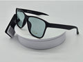 Royal Rayz Classic Square Sunglasses – Matte Black, Blue-Grey Lens