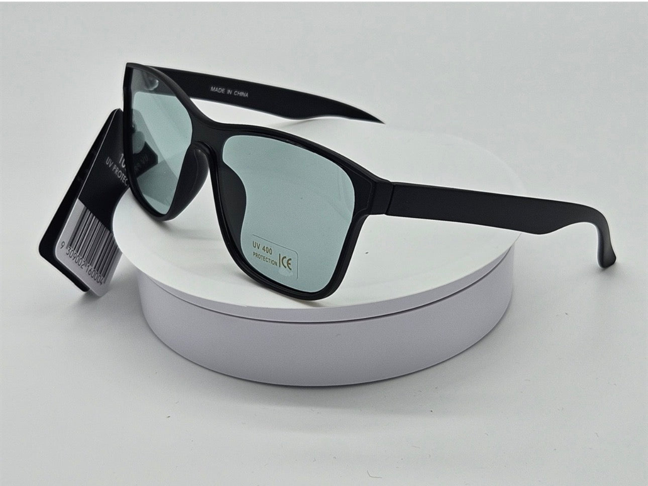 Royal Rayz Classic Square Sunglasses – Matte Black, Blue-Grey Lens