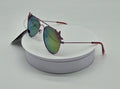 Royal Rayz Kids Butterfly Aviator Sunglasses – Pink, Green-Purple Mirror Lens
