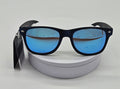 Royal Rayz Wood-Grain Wayfarer Sunglasses – Charcoal, Blue Mirror Lens