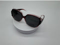 Burgundy Gradient Square Sunglasses Polarized
