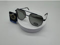 Black Aviator Sunglasses with Smoke Gradient Lens Polarized