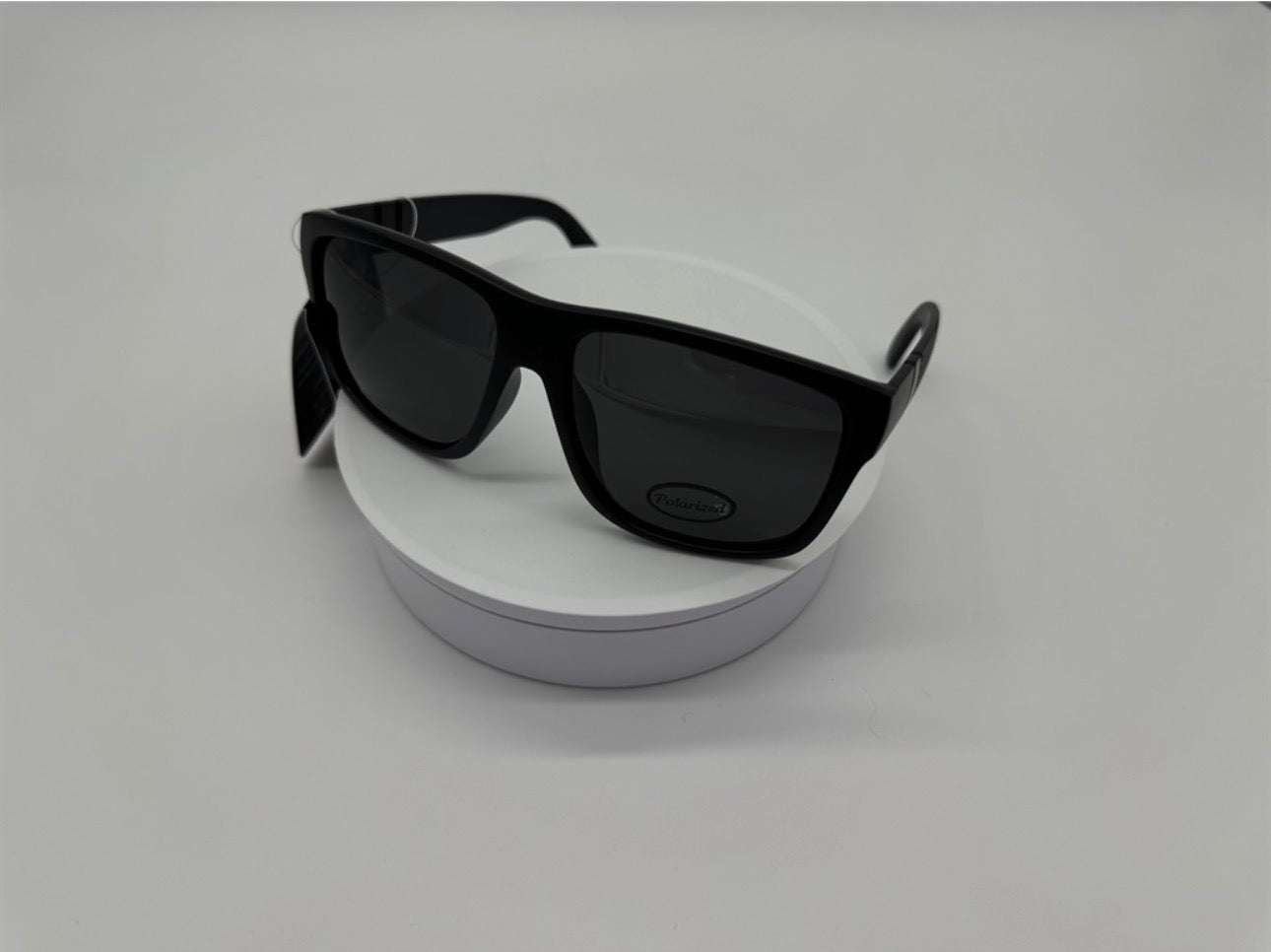 Glossy Black Square Sunglasses Polarized