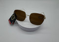 Gold Square Sunglasses with Brown Polarized Lens