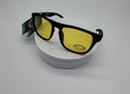 Black Square Sunglasses with Yellow Polarized Lens