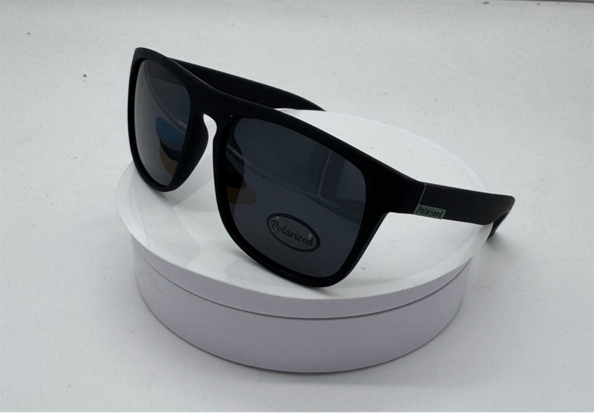 Matte Black Square Sunglasses Polarized