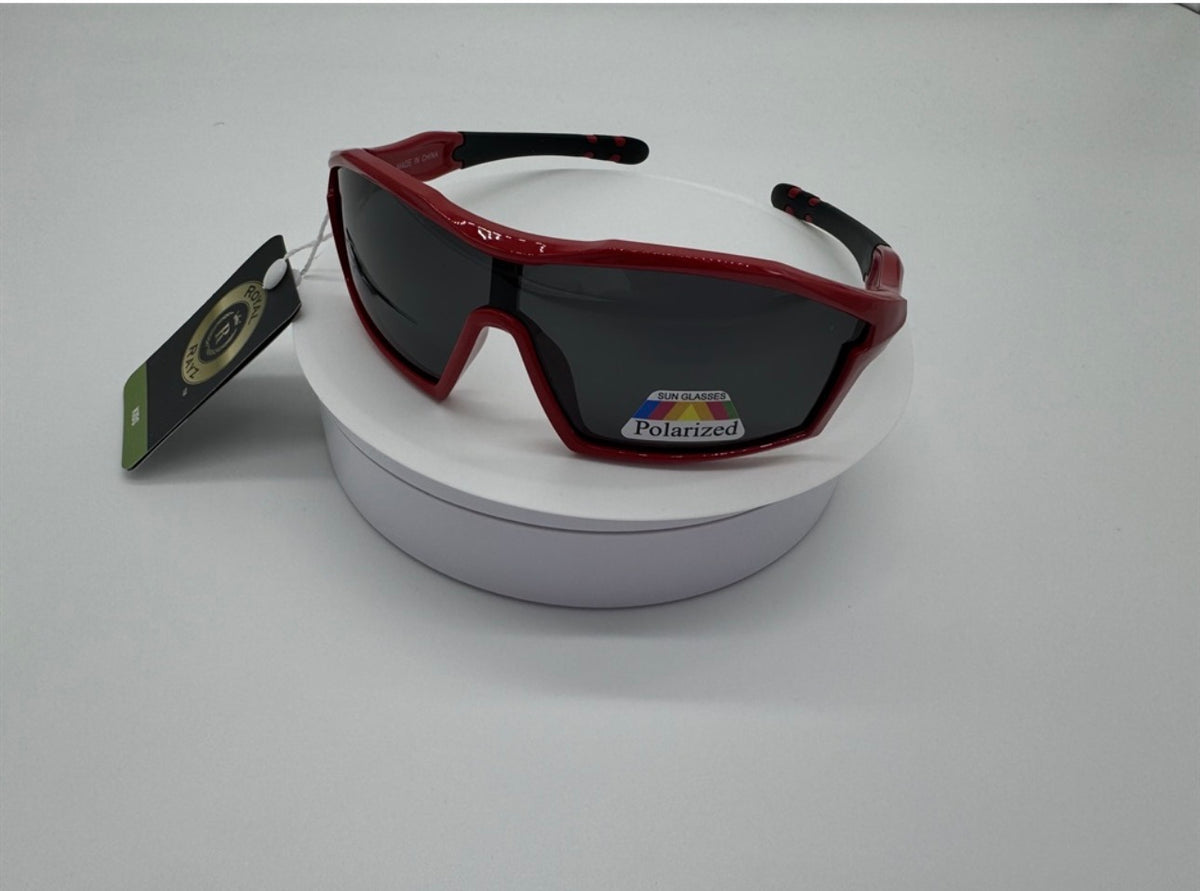 Kids Red Wraparound Sport Sunglasses Polarized
