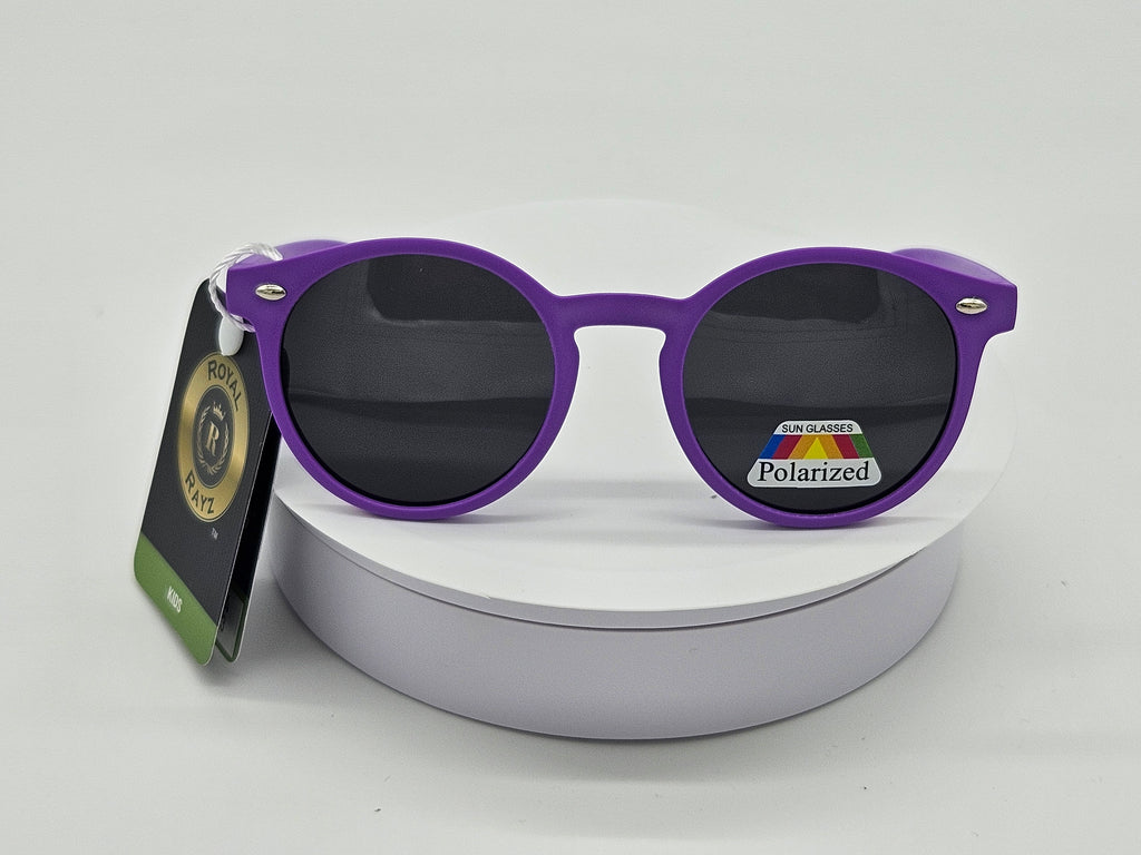 Royal Rayz Kids Polarized Round Sunglasses – Purple