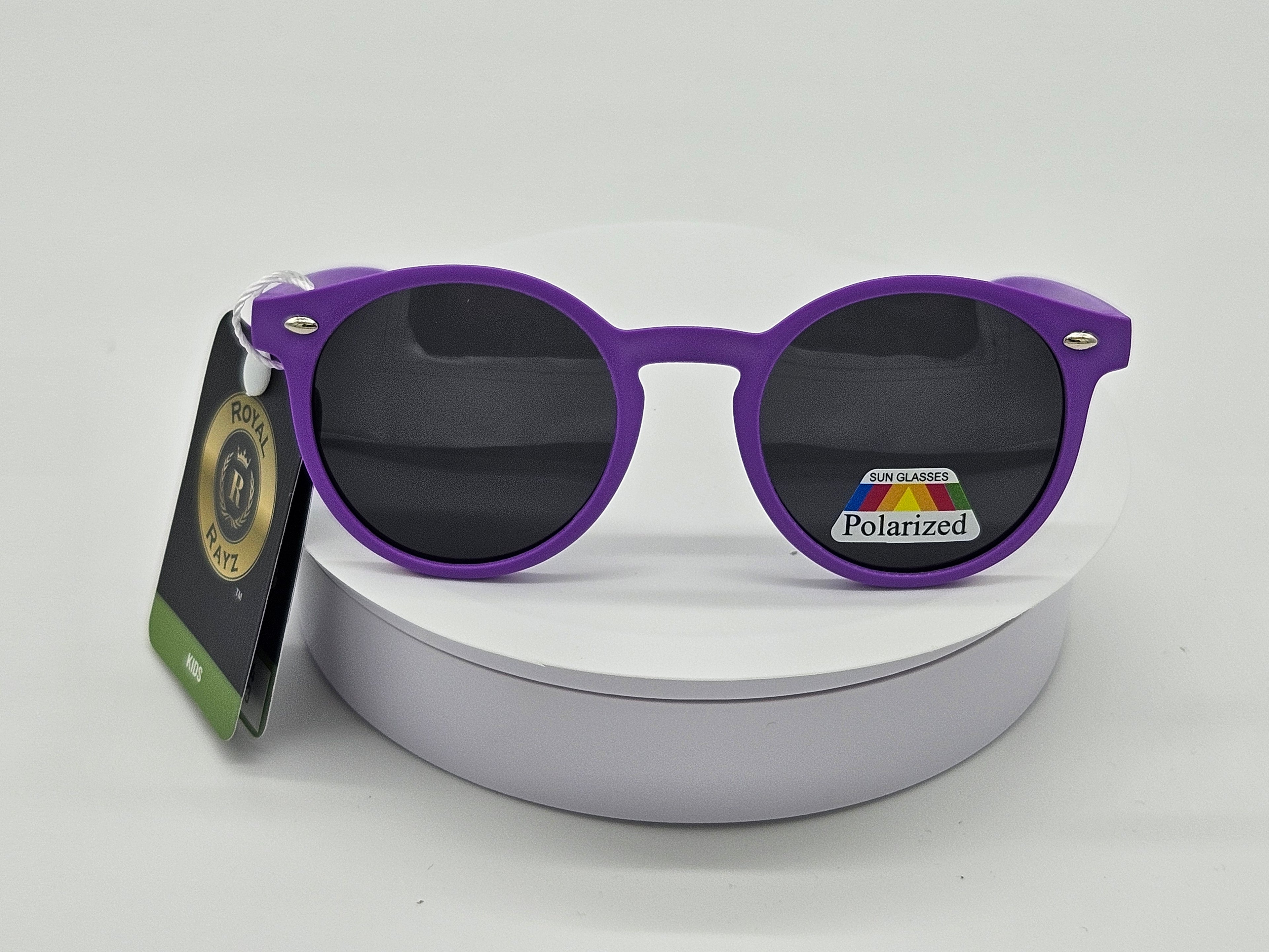 Royal Rayz Kids Polarized Round Sunglasses – Purple