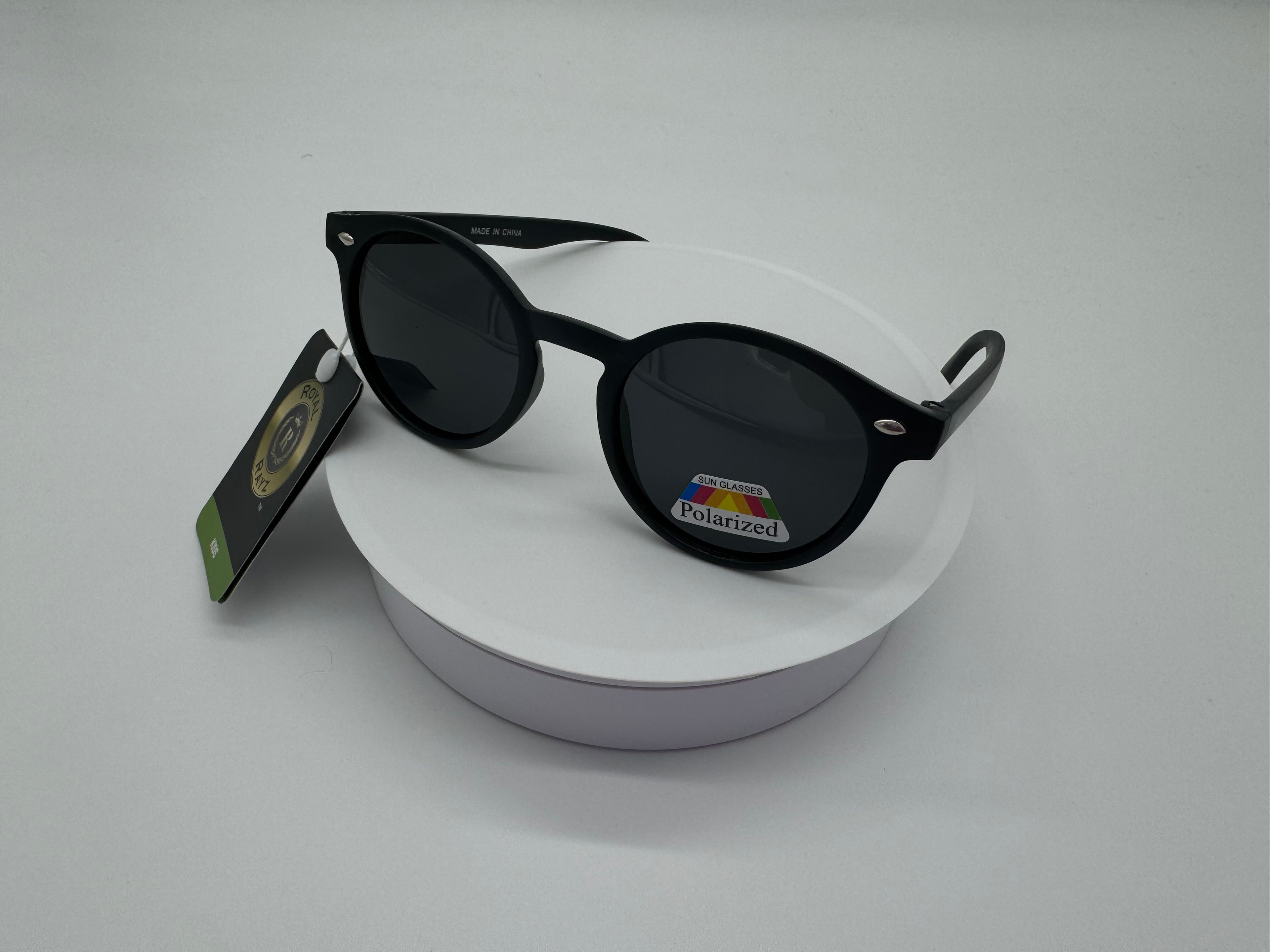 Royal Rayz Kids Polarized Round Sunglasses – Black