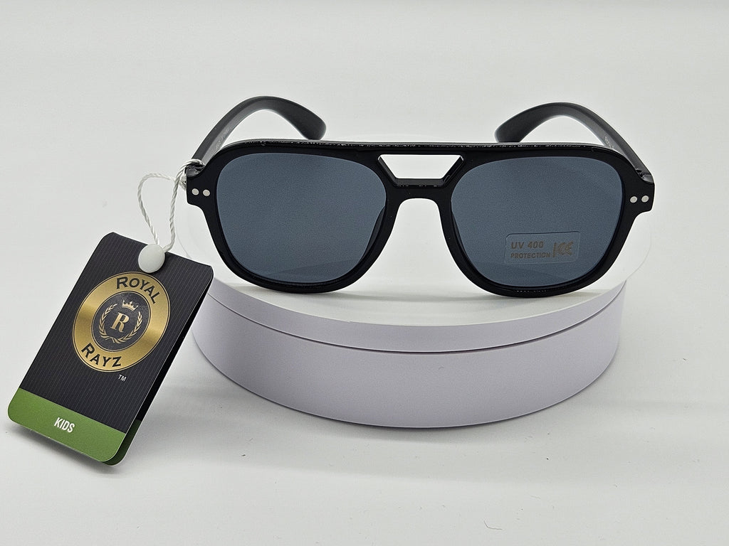 Royal Rayz Kids Aviator Square Sunglasses – Black
