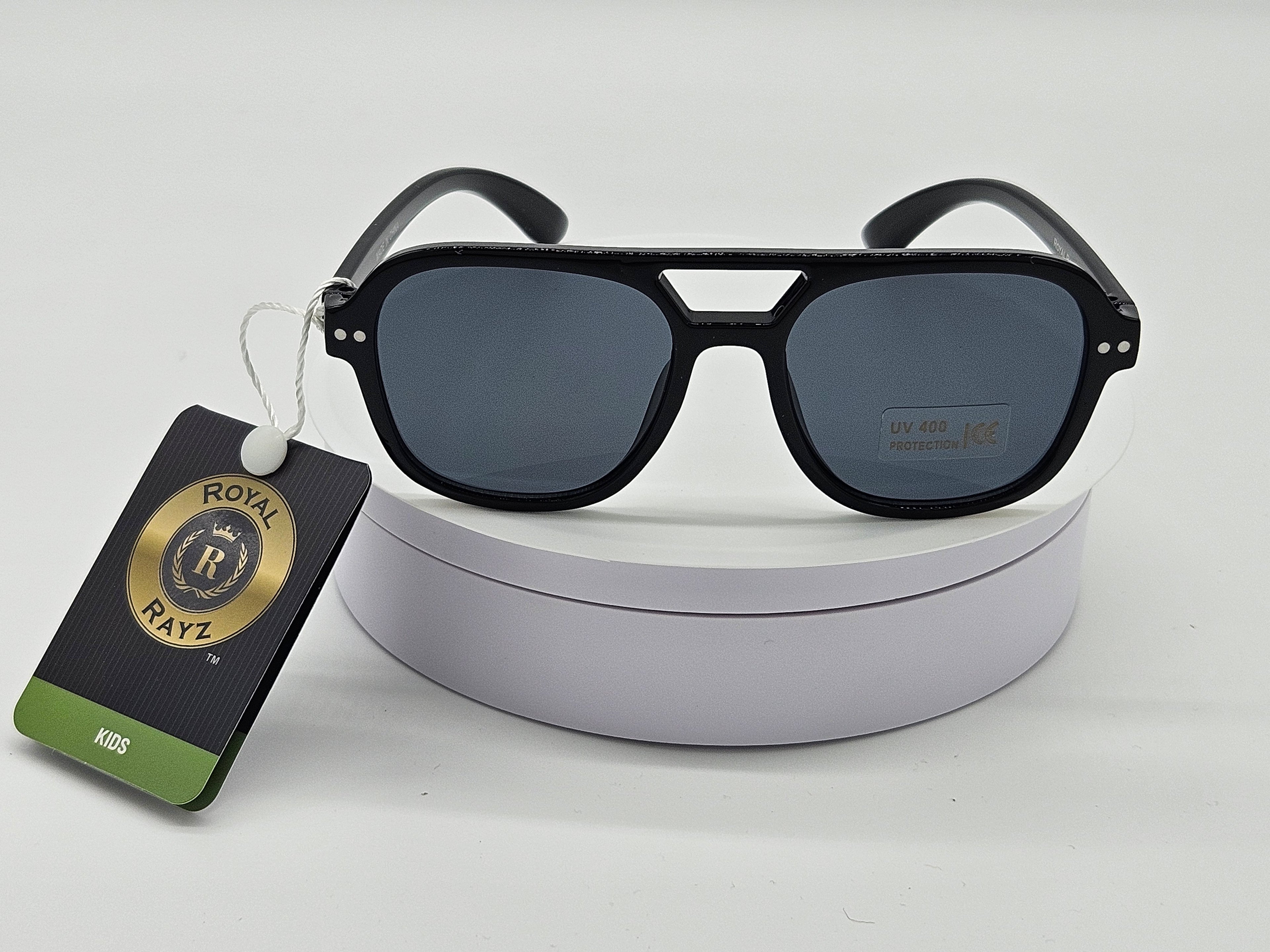Royal Rayz Kids Aviator Square Sunglasses – Black