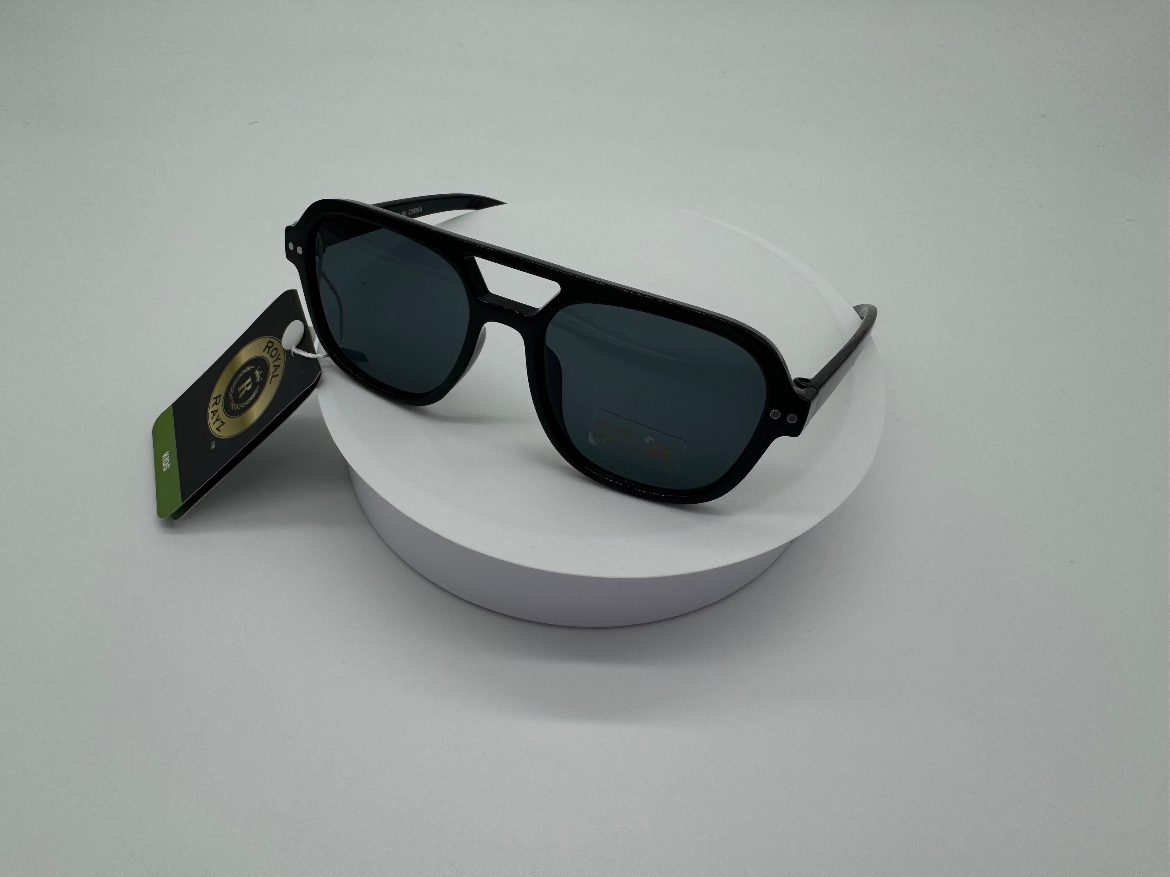 Royal Rayz Kids Aviator Square Sunglasses – Black