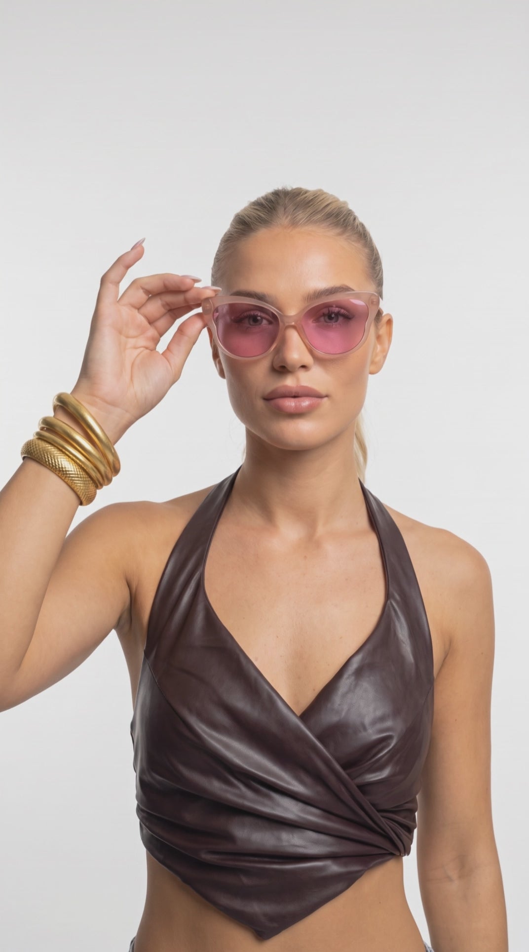 Royal Rayz Blush Cat-Eye Sunglasses – Blush Pink, Pink Lens