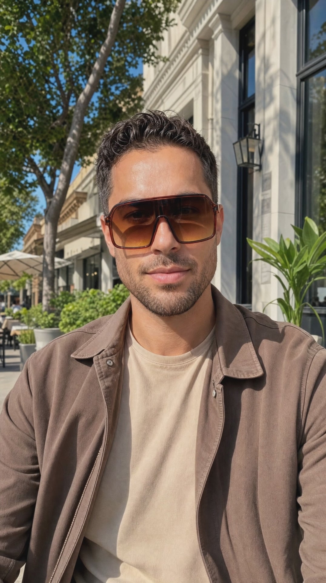 Royal Rayz Burgundy Shield Sunglasses – Burgundy, Amber Gradient Lens